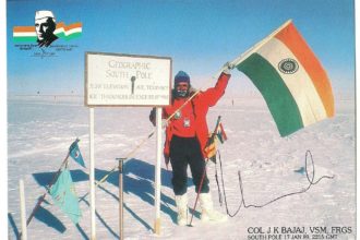 Col J K Bajaj at the south Pole