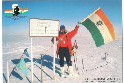 Col J K Bajaj at the south Pole